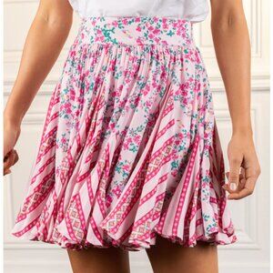 Poupette St Barth Mini Skirt Lisa - BLUE Kookoo Bird S/M